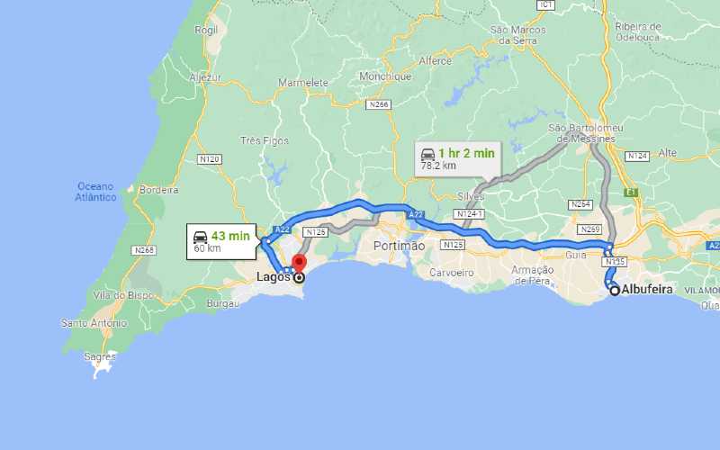 Albufeira to Lagos – How to get there