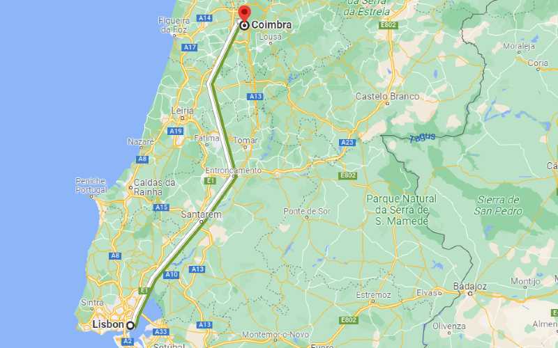 Lisbon to Coimbra
