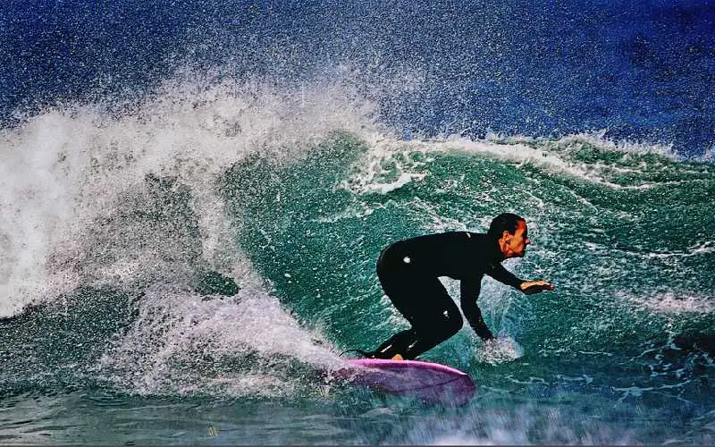 Surfing in Sintra, Portugal